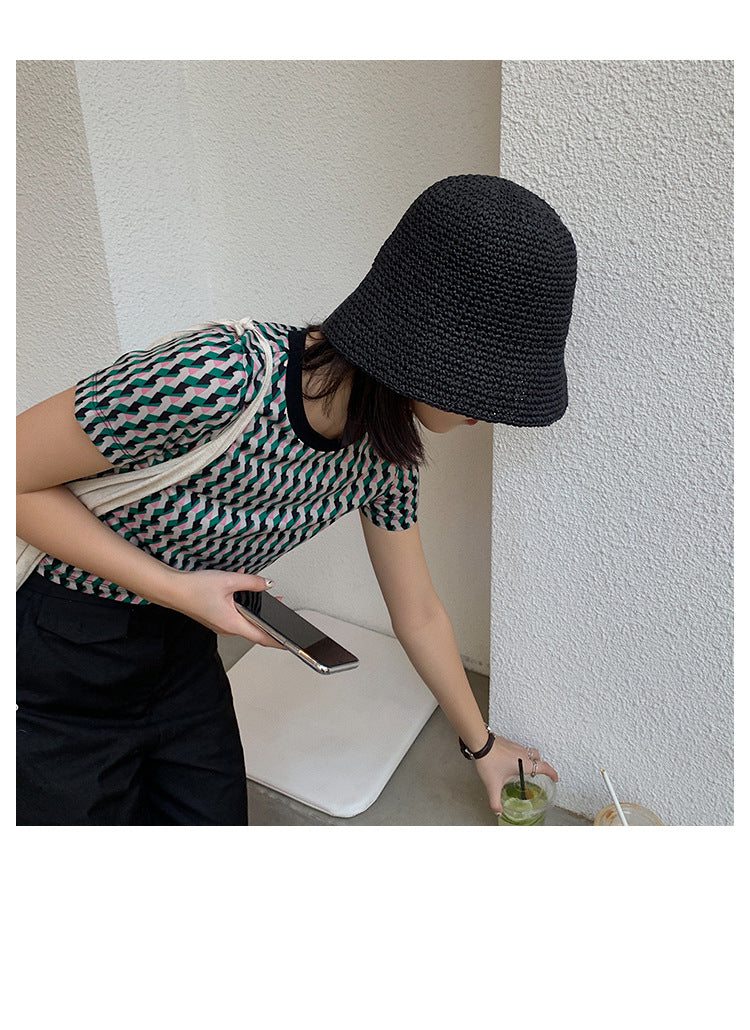 Women's Summer Thin Beach Sun-proof Straw Hat